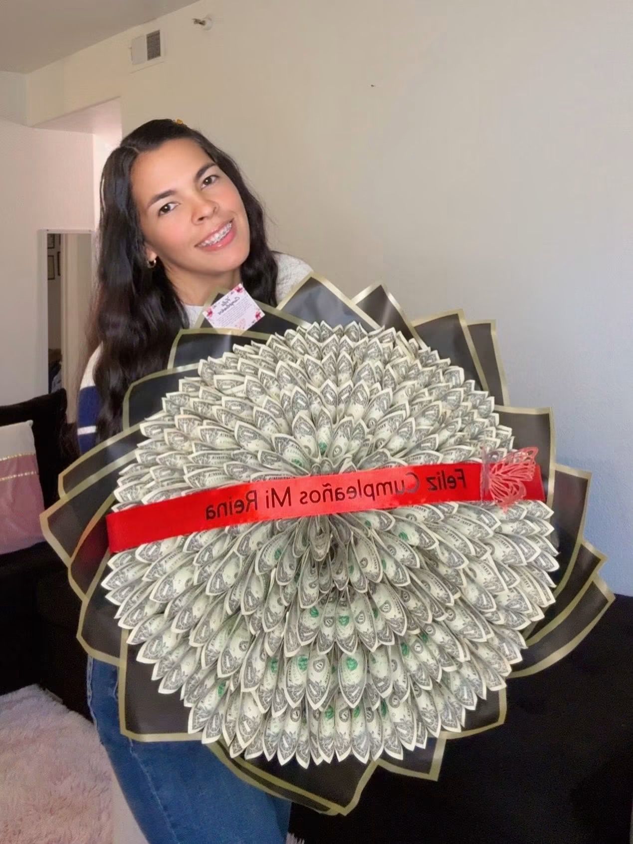 Custom money flower bouquet by Juandy Impulso & Eventos, Denver and Aurora CO